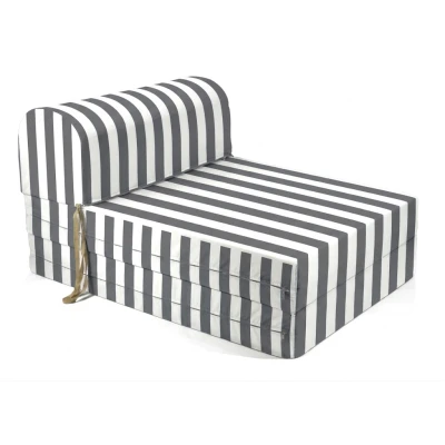 Πολυθρόνα - Κρεβάτι Flip Chair Florina - ρίγες ανθρακί λευκές με 70% αδιαβροχοποίηση Milos