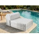 Πολυθρόνα - Κρεβάτι Flip Chair Florina - ρίγες γκρι ανοιχτό λευκές με 70% αδιαβροχοποίηση Tinos | Mypouf.gr