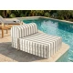 Πολυθρόνα - Κρεβάτι Flip Chair Florina - ρίγες Kakki λευκές με 70% αδιαβροχοποίηση Sifnos | Mypouf.gr