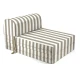 Πολυθρόνα - Κρεβάτι Flip Chair Florina - ρίγες Kakki λευκές με 70% αδιαβροχοποίηση Sifnos | Mypouf.gr