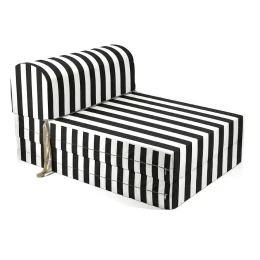 Πολυθρόνα - Κρεβάτι Flip Chair Florina - ρίγες μαύρες λευκές με 70% αδιαβροχοποίηση Paros