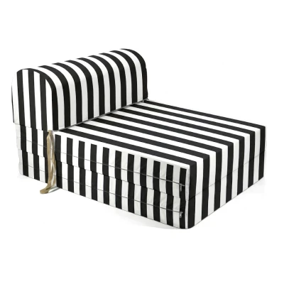 Πολυθρόνα - Κρεβάτι Flip Chair Florina - ρίγες μαύρες λευκές με 70% αδιαβροχοποίηση Paros