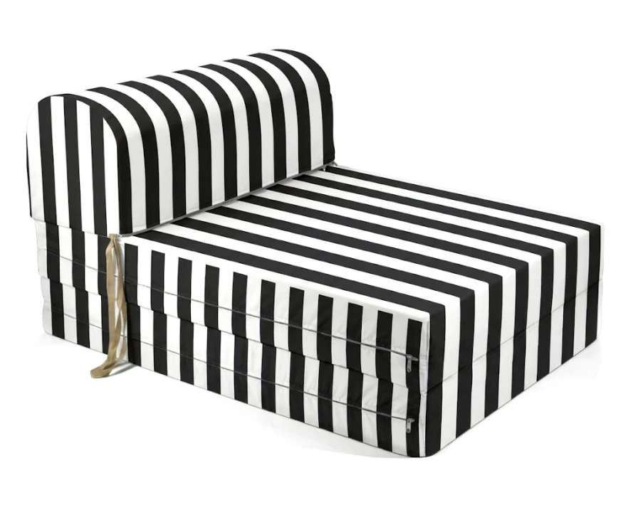 Πολυθρόνα - Κρεβάτι Flip Chair Florina - ρίγες μαύρες λευκές με 70% αδιαβροχοποίηση Paros