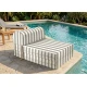 Πολυθρόνα - Κρεβάτι Flip Chair Florina - ρίγες μόκα λευκές με 70% αδιαβροχοποίηση Andros | Mypouf.gr