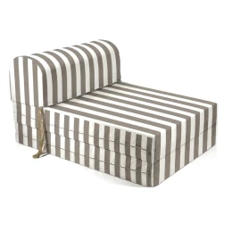 Πολυθρόνα - Κρεβάτι Flip Chair Florina - ρίγες μόκα λευκές με 70% αδιαβροχοποίηση Andros