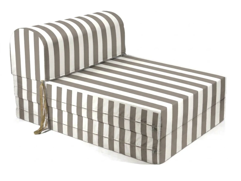 Πολυθρόνα - Κρεβάτι Flip Chair Florina - ρίγες μόκα λευκές με 70% αδιαβροχοποίηση Andros