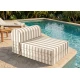 Πολυθρόνα - Κρεβάτι Flip Chair Florina - ρίγες μπεζ λευκές με 70% αδιαβροχοποίηση Naxos | Mypouf.gr