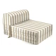 Πολυθρόνα - Κρεβάτι Flip Chair Florina - ρίγες μπεζ λευκές με 70% αδιαβροχοποίηση Naxos | Mypouf.gr
