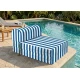 Πολυθρόνα - Κρεβάτι Flip Chair Florina - ρίγες μπλε λευκές με 70% αδιαβροχοποίηση Mykonos | Mypouf.gr
