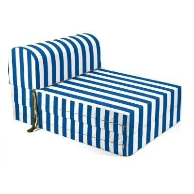 Πολυθρόνα - Κρεβάτι Flip Chair Florina - ρίγες μπλε λευκές με 70% αδιαβροχοποίηση Mykonos