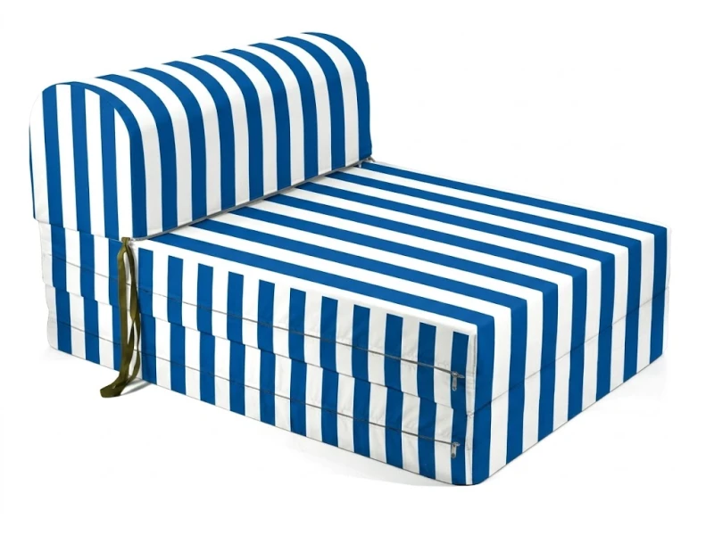 Πολυθρόνα - Κρεβάτι Flip Chair Florina - ρίγες μπλε λευκές με 70% αδιαβροχοποίηση Mykonos