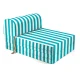 Πολυθρόνα - Κρεβάτι Flip Chair Florina - ρίγες πετρόλ λευκές με 70% αδιαβροχοποίηση Santorini | Mypouf.gr