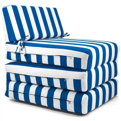 Πολυθρόνα - Κρεβάτι Flip Chair Panama ρίγες μπλε λευκές με 70% αδιαβροχοποίηση Mykonos