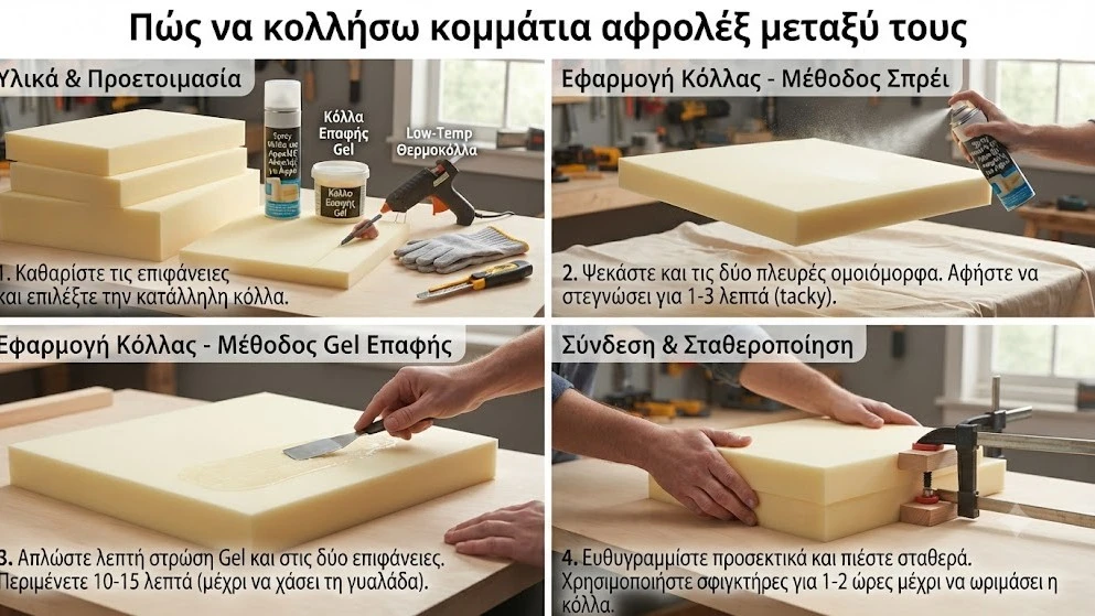 Πώς να Κολλήσω Κομμάτια Αφρολέξ | Κατάλληλη Κόλλα & Οδηγός