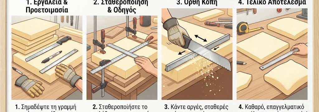 Πώς να κόψετε το αφρολέξ μόνοι σας στο σπίτι σαν επαγγελματίας