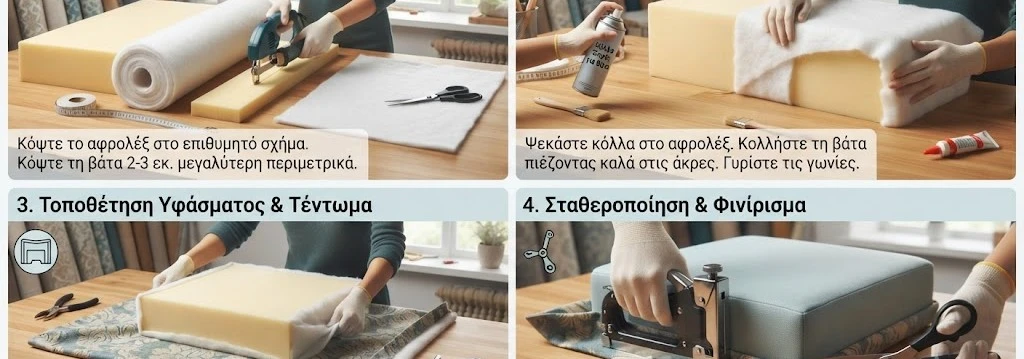 Πώς να Ντύσω το Αφρολέξ με Βάτα και Ύφασμα | Οδηγός