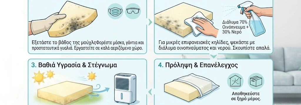 Τι Κάνω αν το Αφρολέξ μου έχει Μούχλα ή Υγρασία