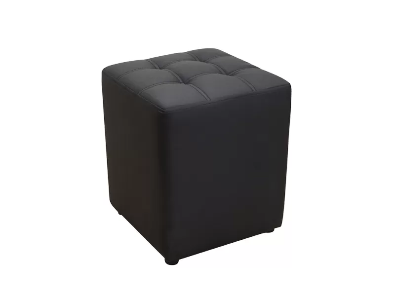 CUBE BLACK PU ΣΚΑΜΠΟ 35X35X42εκ.