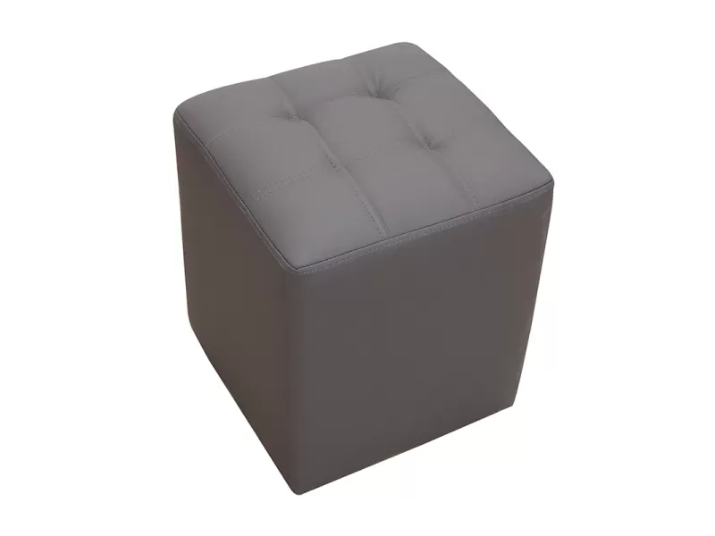 CUBE GREY PU ΣΚΑΜΠΟ 35X35X42εκ.