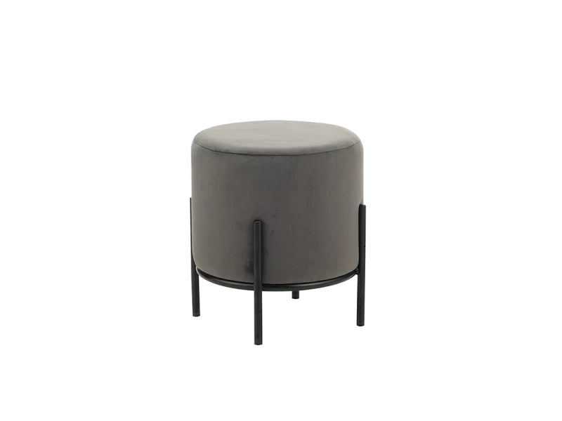 BELLA/R ΣΚΑΜΠΟ GREY VELVET ΥΦΑΣΜΑ Φ.35Χ38εκ.