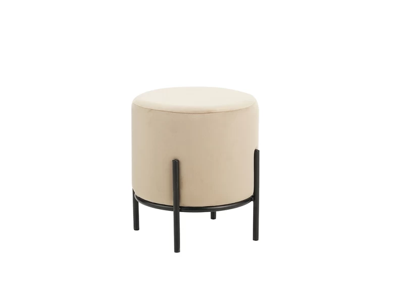BELLA/R ΣΚΑΜΠΟ BEIGE VELVET ΥΦΑΣΜΑ Φ.35Χ38εκ.
