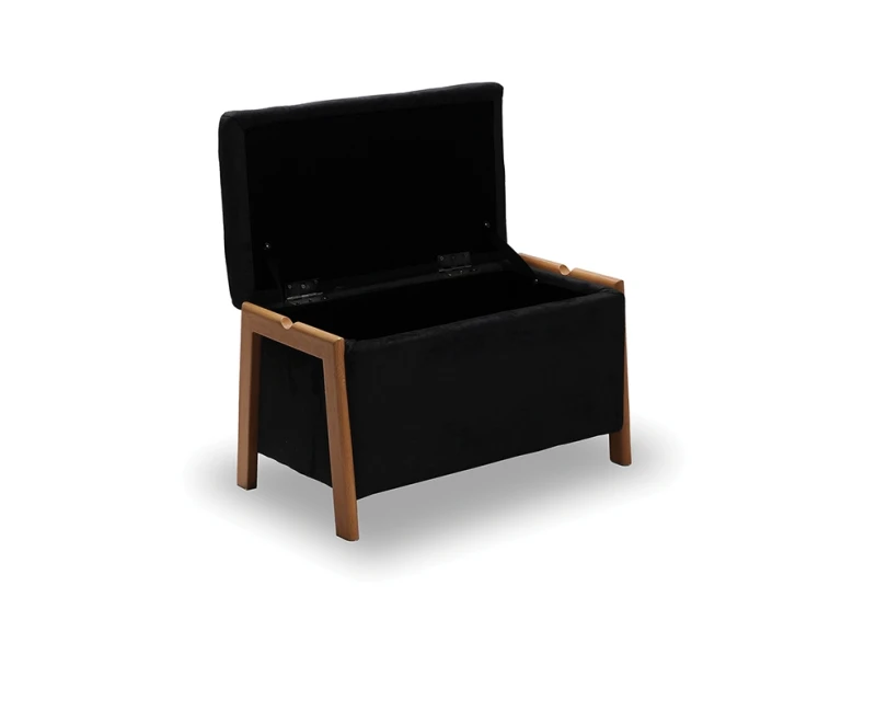 DALI ΣΚΑΜΠΟ VELVET BLACK ΜΕ ΑΠΟΘ. ΧΩΡΟ 75X42X44εκ. - Εικόνα 2 | Mypouf.gr