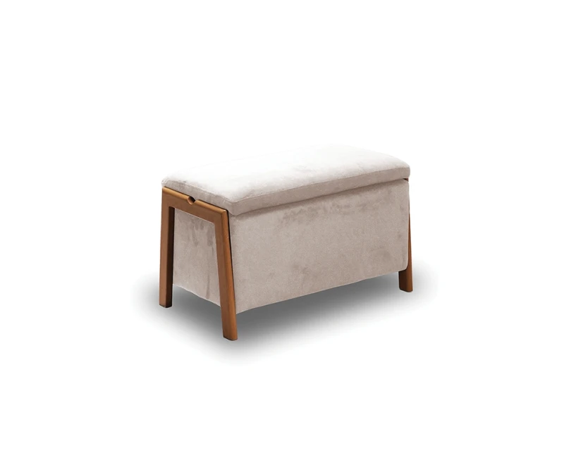 DALI ΣΚΑΜΠΟ VELVET BEIGE ΜΕ ΑΠΟΘ. ΧΩΡΟ 75X42X44εκ.