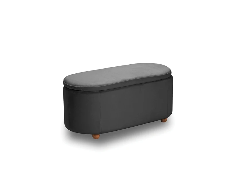 FOSTER ΣΚΑΜΠΟ VELVET GREY ΜΕ ΑΠΟΘ. ΧΩΡΟ 99Χ45X45εκ.