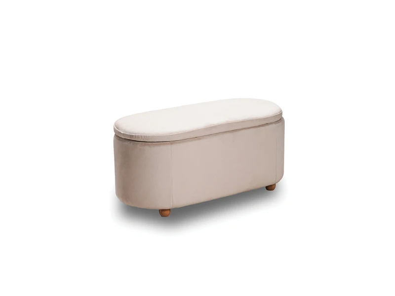 FOSTER ΣΚΑΜΠΟ VELVET BEIGE ΜΕ ΑΠΟΘ. ΧΩΡΟ 99Χ45X45εκ.