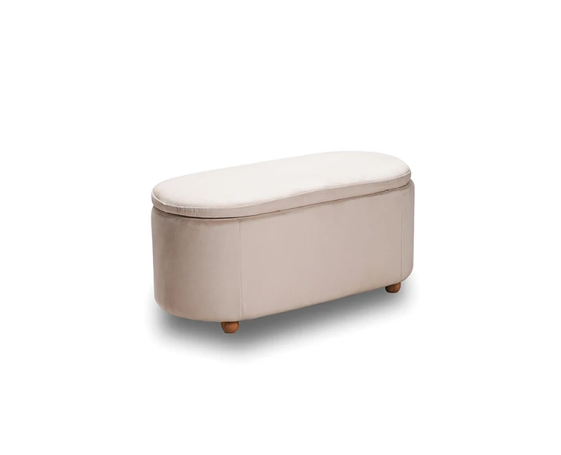 FOSTER ΣΚΑΜΠΟ VELVET BEIGE ΜΕ ΑΠΟΘ. ΧΩΡΟ 99Χ45X45εκ.