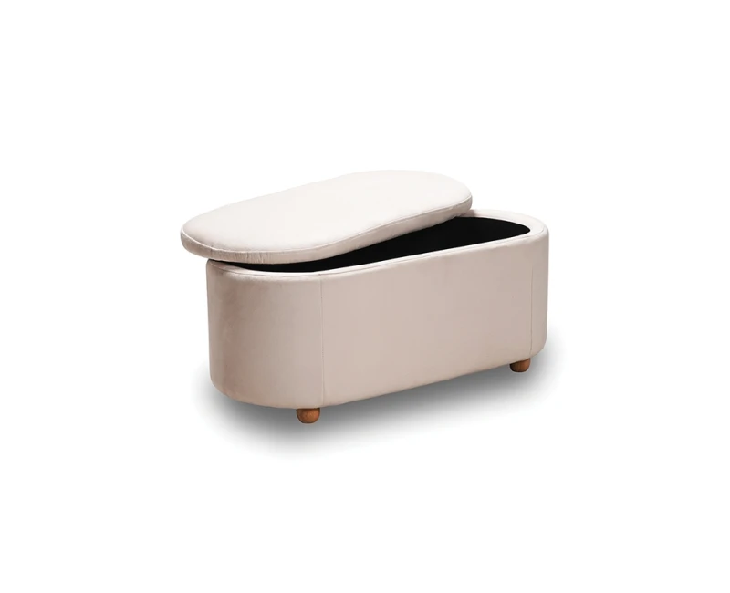 FOSTER ΣΚΑΜΠΟ VELVET BEIGE ΜΕ ΑΠΟΘ. ΧΩΡΟ 99Χ45X45εκ. - Εικόνα 2 | Mypouf.gr