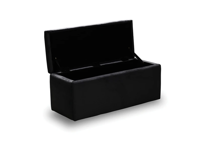 LIDO ΣΚΑΜΠΟ VELVET BLACK ΜΕ ΑΠΟΘ. ΧΩΡΟ 101X41X42εκ. - Εικόνα 2 | Mypouf.gr