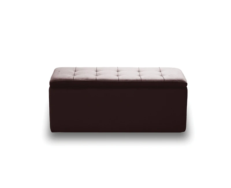 LIDO ΣΚΑΜΠΟ VELVET BROWN ΜΕ ΑΠΟΘ. ΧΩΡΟ 101X41X42εκ. - Εικόνα 3 | Mypouf.gr