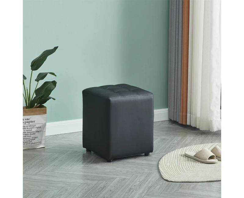 CUBE BLACK PU ΣΚΑΜΠΟ 35X35X42εκ.