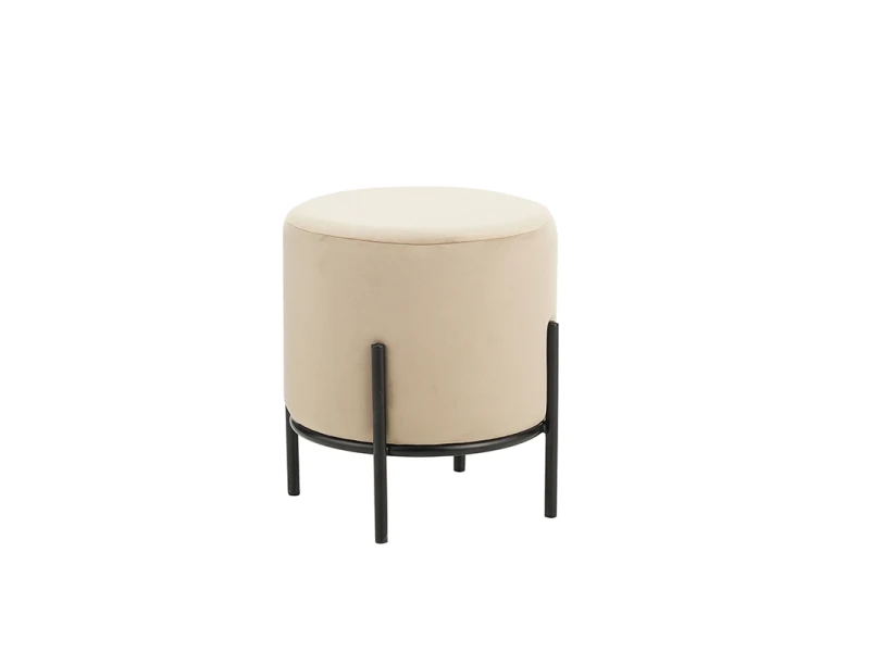 BELLA/R ΣΚΑΜΠΟ BEIGE VELVET ΥΦΑΣΜΑ Φ.35Χ38εκ.