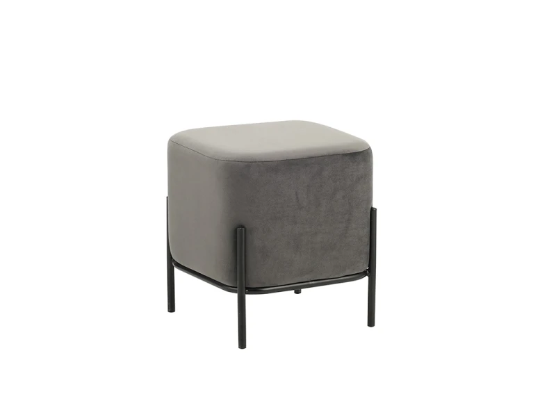 BELLA/S ΣΚΑΜΠΟ GREY VELVET ΥΦΑΣΜΑ 36X36Χ38εκ.
