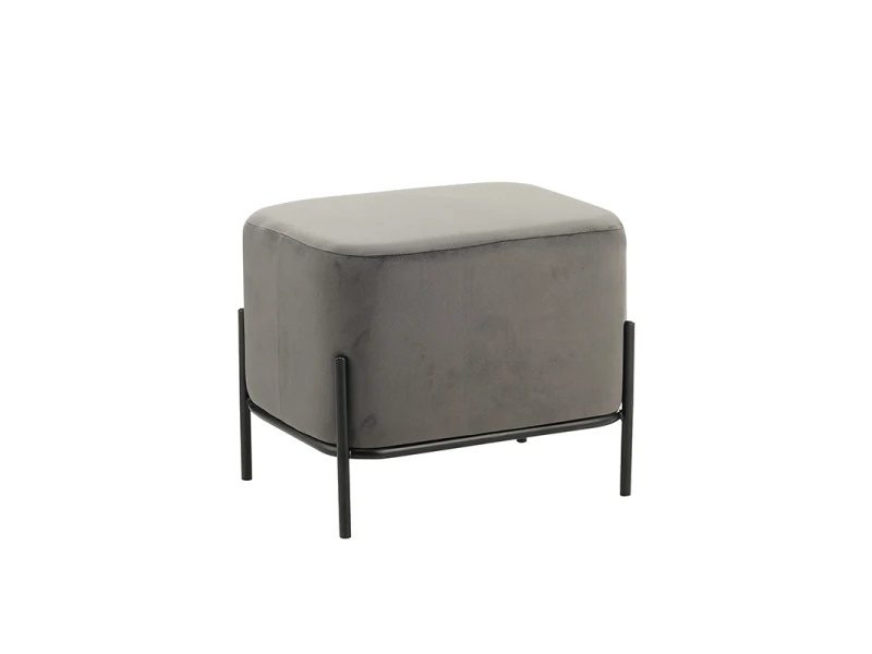 BELLA/L ΣΚΑΜΠΟ GREY VELVET ΥΦΑΣΜΑ 48X37Χ39εκ.
