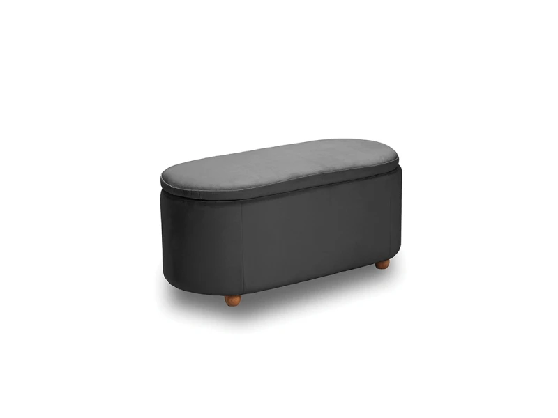 FOSTER ΣΚΑΜΠΟ VELVET GREY ΜΕ ΑΠΟΘ. ΧΩΡΟ 99Χ45X45εκ.