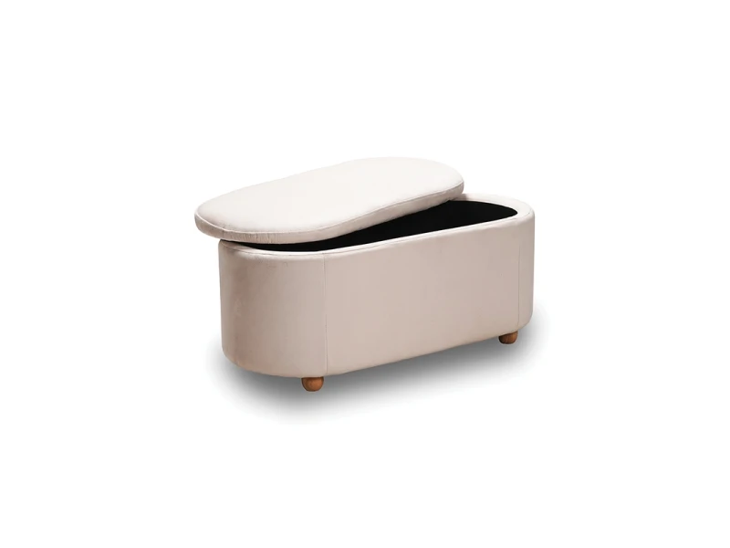 FOSTER ΣΚΑΜΠΟ VELVET BEIGE ΜΕ ΑΠΟΘ. ΧΩΡΟ 99Χ45X45εκ.