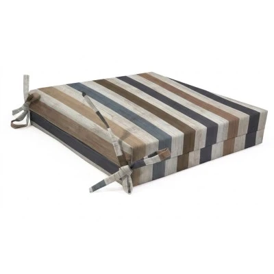 Μαξιλάρι Καρέκλας Με Δέσιμο - Λονέτα Ύφασμα wooden design