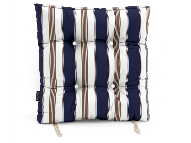Μαξιλάρι κάθισμα μπαμπού Λονέτα Ύφασμα dark blue stripes design