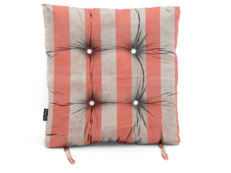 Μαξιλάρι κάθισμα μπαμπού Λονέτα Ύφασμα wide stripes orange design