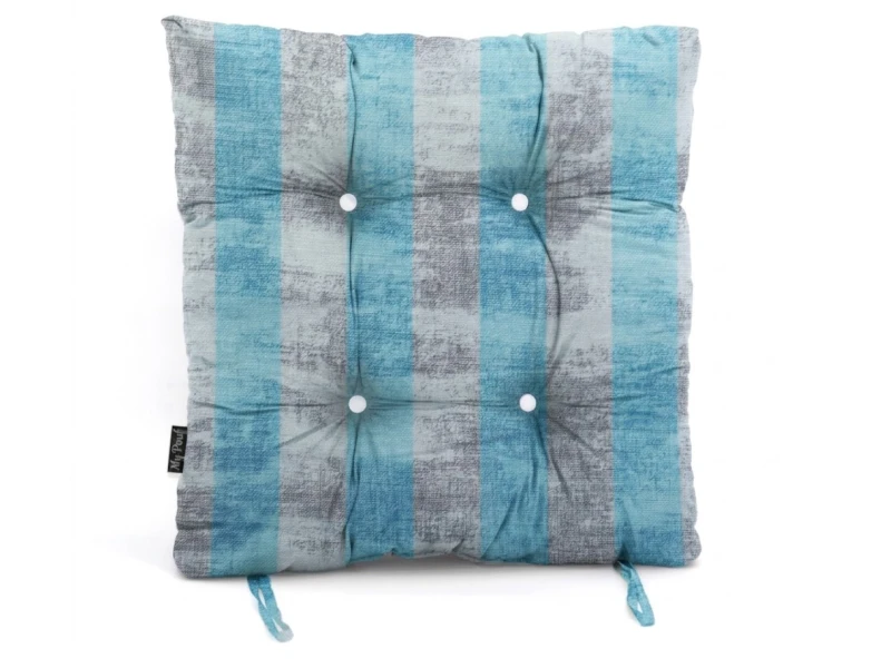 Μαξιλάρι κάθισμα μπαμπού Λονέτα Ύφασμα wide stripes turquoise design