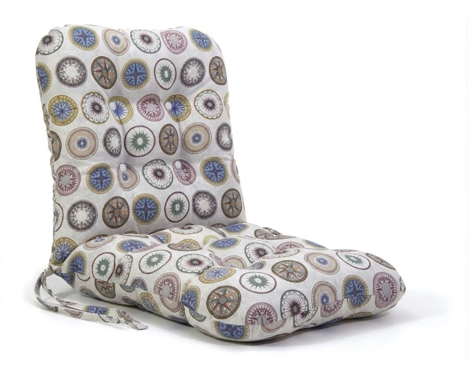 Μαξιλάρι μπαμπού compass design ύφασμα λονέτα με πλάτη | Mypouf.gr