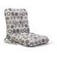 Μαξιλάρι μπαμπού compass design ύφασμα λονέτα με πλάτη | Mypouf.gr
