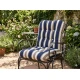 Μαξιλάρι μπαμπού dark blue stripes design ύφασμα λονέτα με πλάτη | Mypouf.gr