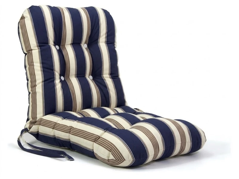 Μαξιλάρι μπαμπού dark blue stripes design ύφασμα λονέτα με πλάτη