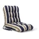 Μαξιλάρι μπαμπού dark blue stripes design ύφασμα λονέτα με πλάτη | Mypouf.gr