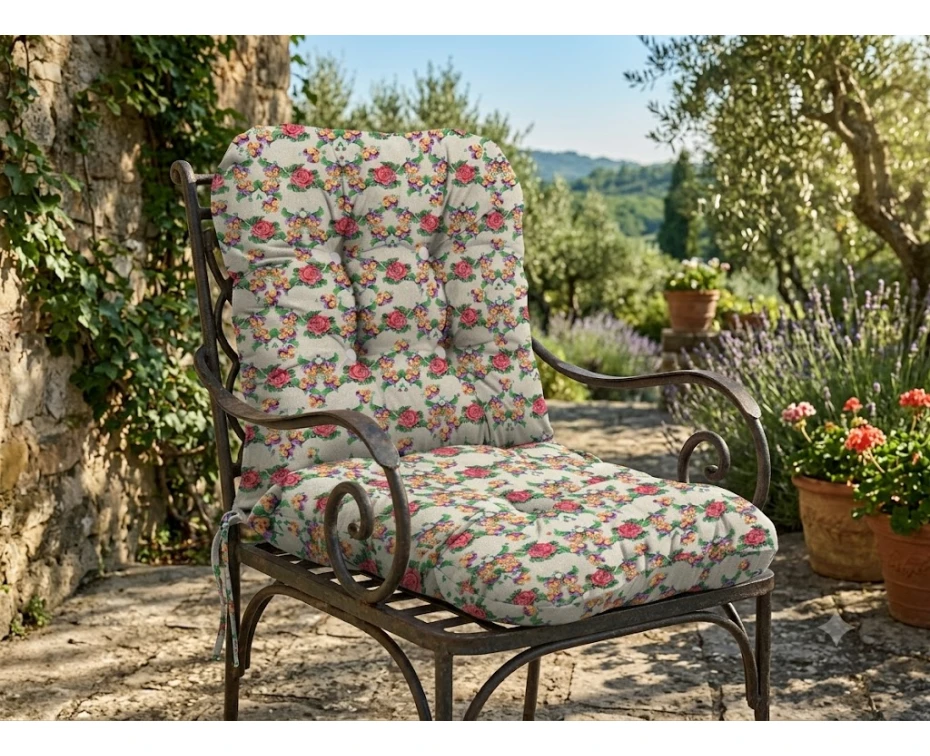 Μαξιλάρι μπαμπού Russia design ύφασμα λονέτα με πλάτη | Mypouf.gr