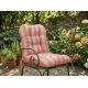 Μαξιλάρι μπαμπού wide stripes orange design ύφασμα λονέτα με πλάτη | Mypouf.gr